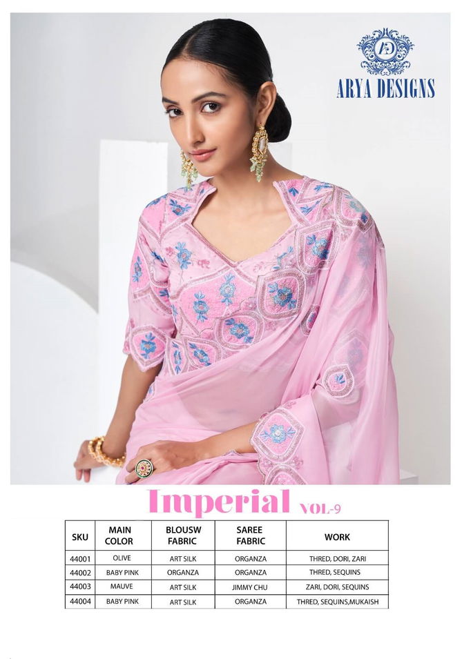 Arya Imperial Vol 9 Designer Organza Wholesale Party Wear Saree 